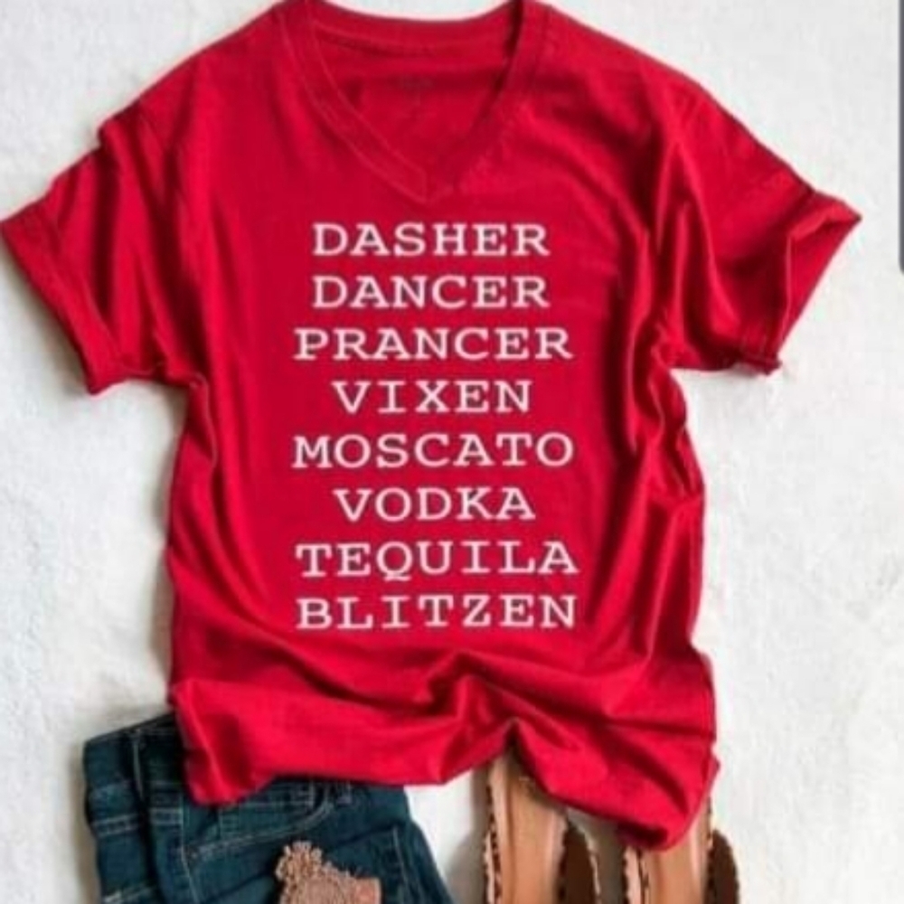 Reindeer Names Tee‎